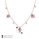 4 - Ayla Fine Unseen 2.00 ctw Pear Shape Amethyst accented Baguette & Rose Cut Natural Diamond Floral Necklace 