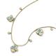 3 - Ayla Fine Unseen 2.00 ctw Pear Shape Blue Topaz accented Baguette & Rose Cut Natural Diamond Floral Necklace 
