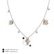 4 - Ayla Fine Unseen 2.00 ctw Pear Shape Citrine accented Baguette & Rose Cut Natural Diamond Floral Necklace 