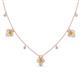 1 - Ayla Fine Unseen 2.00 ctw Pear Shape Citrine accented Baguette & Rose Cut Natural Diamond Floral Necklace 