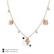 4 - Ayla Fine Unseen 2.00 ctw Pear Shape Citrine accented Baguette & Rose Cut Natural Diamond Floral Necklace 