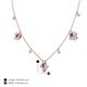4 - Ayla Fine Unseen 2.00 ctw Pear Shape Iolite accented Baguette & Rose Cut Natural Diamond Floral Necklace 