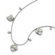3 - Ayla Fine Unseen 2.00 ctw Pear Shape Peridot accented Baguette & Rose Cut Natural Diamond Floral Necklace 