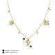 4 - Ayla Fine Unseen 2.00 ctw Pear Shape Peridot accented Baguette & Rose Cut Natural Diamond Floral Necklace 