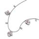3 - Ayla Fine Unseen 2.00 ctw Pear Shape Pink Tourmaline accented Baguette & Rose Cut Natural Diamond Floral Necklace 