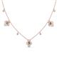 1 - Ayla Fine Unseen 2.00 ctw Pear Shape Smoky Quartz accented Baguette & Rose Cut Natural Diamond Floral Necklace 