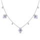 1 - Ayla Fine Unseen 2.00 ctw Pear Shape Tanzanite accented Baguette & Rose Cut Natural Diamond Floral Necklace 