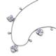 3 - Ayla Fine Unseen 2.00 ctw Pear Shape Tanzanite accented Baguette & Rose Cut Natural Diamond Floral Necklace 