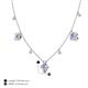 4 - Ayla Fine Unseen 2.00 ctw Pear Shape Tanzanite accented Baguette & Rose Cut Natural Diamond Floral Necklace 