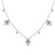 1 - Ayla Fine Unseen 2.00 ctw Pear Shape Created Alexandrite accented Baguette & Rose Cut Natural Diamond Floral Necklace 