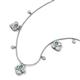 3 - Ayla Fine Unseen 2.00 ctw Pear Shape Created Alexandrite accented Baguette & Rose Cut Natural Diamond Floral Necklace 