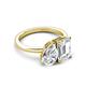 3 - Driselle 3.00 ctw GIA Certified Emerald Shape Natural Diamond and GIA Certified Pear Shape Natural Diamond Women Toi Et Moi Engagement Ring 