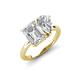 4 - Driselle 3.00 ctw GIA Certified Emerald Shape Natural Diamond and GIA Certified Pear Shape Natural Diamond Women Toi Et Moi Engagement Ring 