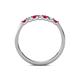 5 - Fiala 2.00 mm Ruby and Lab Grown Diamond 7 Stone Wedding Band 