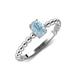 4 - Helen Oval Cut Aquamarine Solitaire Promise Ring 