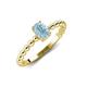 4 - Helen Oval Cut Aquamarine Solitaire Promise Ring 