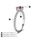 5 - Helen Oval Cut Pink Tourmaline Solitaire Promise Ring 