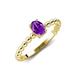 4 - Helen Oval Cut Amethyst Solitaire Promise Ring 