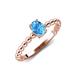 4 - Helen Oval Cut Blue Topaz Solitaire Promise Ring 