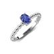 4 - Helen Oval Cut Iolite Solitaire Promise Ring 