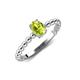 4 - Helen Oval Cut Peridot Solitaire Promise Ring 