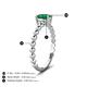 5 - Helen Oval Cut Emerald Solitaire Promise Ring 