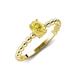 4 - Helen Oval Cut Yellow Sapphire Solitaire Promise Ring 
