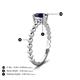 5 - Helen Oval Cut Blue Sapphire Solitaire Promise Ring 