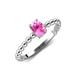 4 - Helen Oval Cut Pink Sapphire Solitaire Promise Ring 