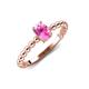4 - Helen Oval Cut Pink Sapphire Solitaire Promise Ring 