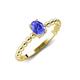 4 - Helen Oval Cut Tanzanite Solitaire Promise Ring 