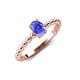 4 - Helen Oval Cut Tanzanite Solitaire Promise Ring 