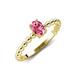 4 - Helen Oval Cut Pink Tourmaline Solitaire Promise Ring 