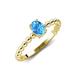 4 - Helen Oval Cut Blue Topaz Solitaire Promise Ring 