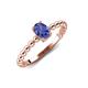 4 - Helen Oval Cut Iolite Solitaire Promise Ring 
