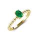 4 - Helen Oval Cut Emerald Solitaire Promise Ring 