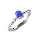 4 - Helen Oval Cut Tanzanite Solitaire Promise Ring 