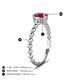 5 - Helen Oval Cut Ruby Solitaire Promise Ring 