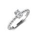 4 - Helen Oval Cut Diamond Solitaire Promise Ring 