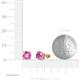 4 - Alina Pink Sapphire (6 mm) Solitaire Stud Earrings 