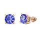 1 - Alina Tanzanite (6.50 mm) Solitaire Stud Earrings 