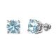 1 - Alina Aquamarine (6.50 mm) Solitaire Stud Earrings 