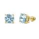 1 - Alina Aquamarine (6.50 mm) Solitaire Stud Earrings 