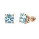 1 - Alina Aquamarine (6.50 mm) Solitaire Stud Earrings 