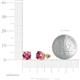 4 - Alina Pink Tourmaline (6.50 mm) Solitaire Stud Earrings 