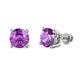 1 - Alina Amethyst (6.50 mm) Solitaire Stud Earrings 
