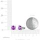 4 - Alina Amethyst (6.50 mm) Solitaire Stud Earrings 
