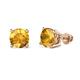 1 - Alina Citrine (6.50 mm) Solitaire Stud Earrings 