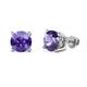 1 - Alina Iolite (6.50 mm) Solitaire Stud Earrings 