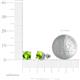 4 - Alina Peridot (6.50 mm) Solitaire Stud Earrings 